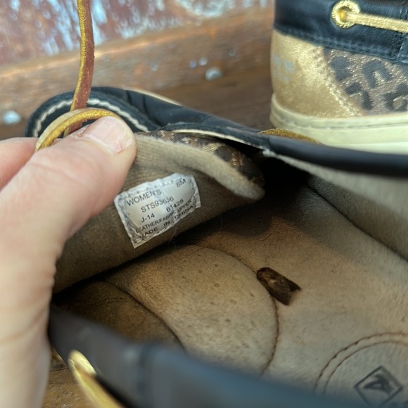 Sperry Top Sider Black Cheetah Print Loafer Size 8 - Picture 11 of 11